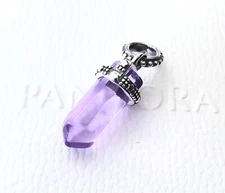 Pandora Purple Amulet, Crystals, Pendant #399185C01 +FREE Gift Box +Tag