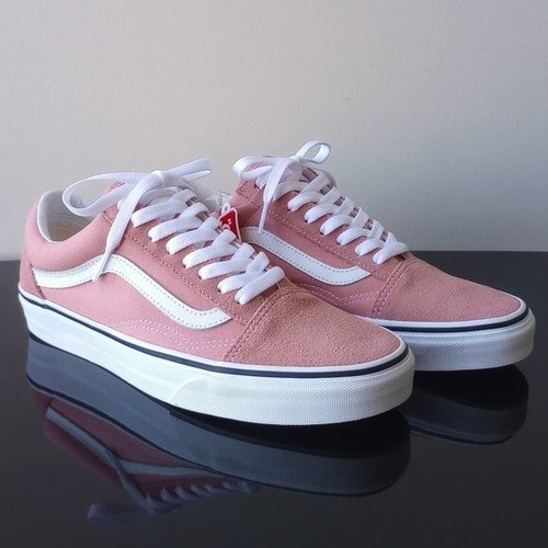 Vans Men's Old Skool Suede/Canvas Sneaker in Cool/Unique Rose Dawn/True White - Picture 2 of 12