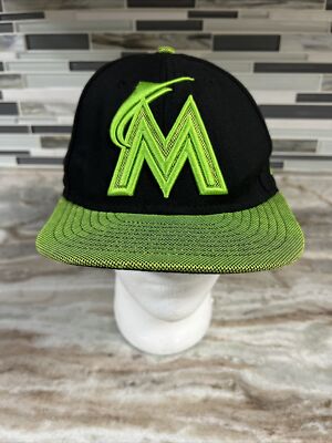 Miami Marlins MLB Baseball New Era 59FIFTY Fitted Hat Sz 7 5/8