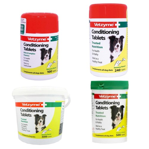 Vetzyme Conditioning Tablets Dog Supplements Nutritional Savoury