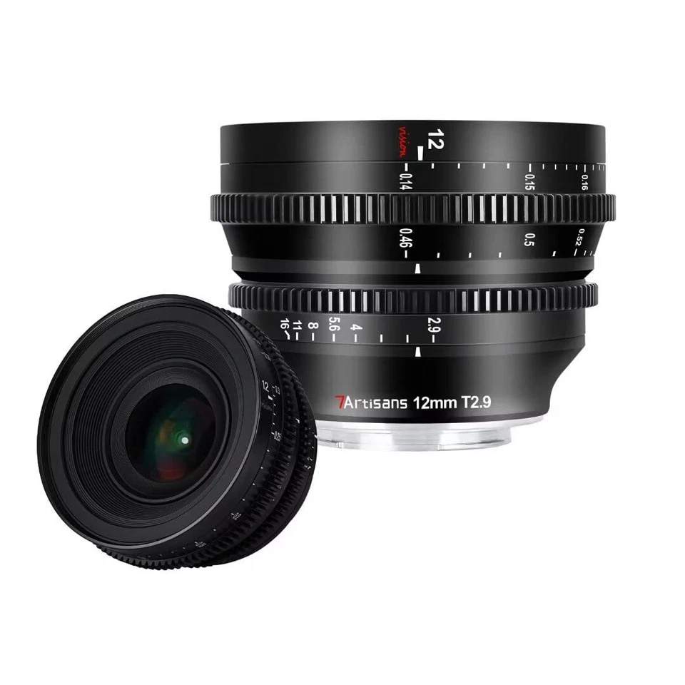 US 7artisans 12mmT2.9 APS-C Cine Lens Sony E For Large Aperture 100°Wide Angle - Image 3 of 4