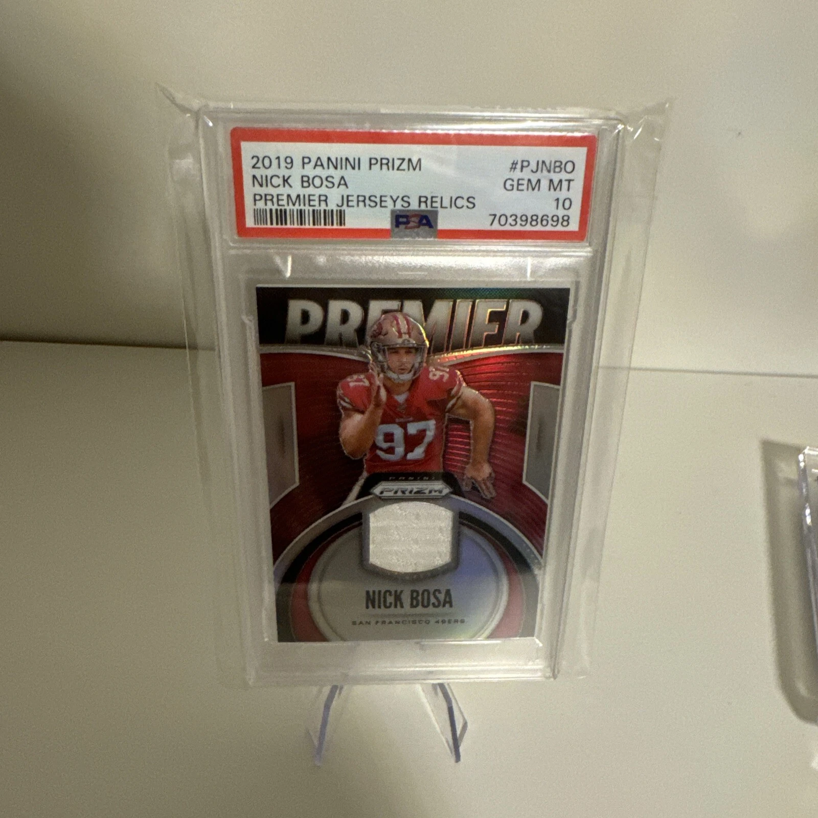 Nick Bosa Panini Prizm Premier Jerseys Relics #PJNBO Base