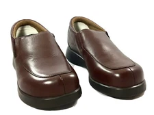 Drew Comfort Slip On Flat Shoes Jessie Chestnut Brown Calf Leather Womens 6 W
