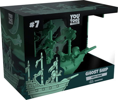 Ghost Ship Vinyl Figure, 3.6'' Inch Sea of Thieves Ghost Ship,  Glow in the Dark 