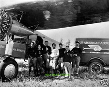 1928 IMAGE OF CUBAN FOOTBALL TEAM BOARDING PAN AM FLIGHT - 8" by 10" REPRINT