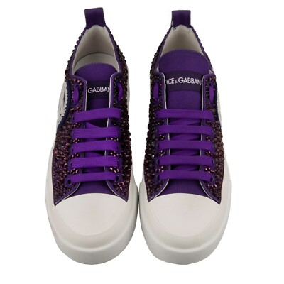 DOLCE & GABBANA PORTOFINO Light Woman Crystal DG Logo Sneaker