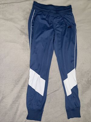 Nike NSW Heritage Track Pant Blue White, Women Size Medium CD4152