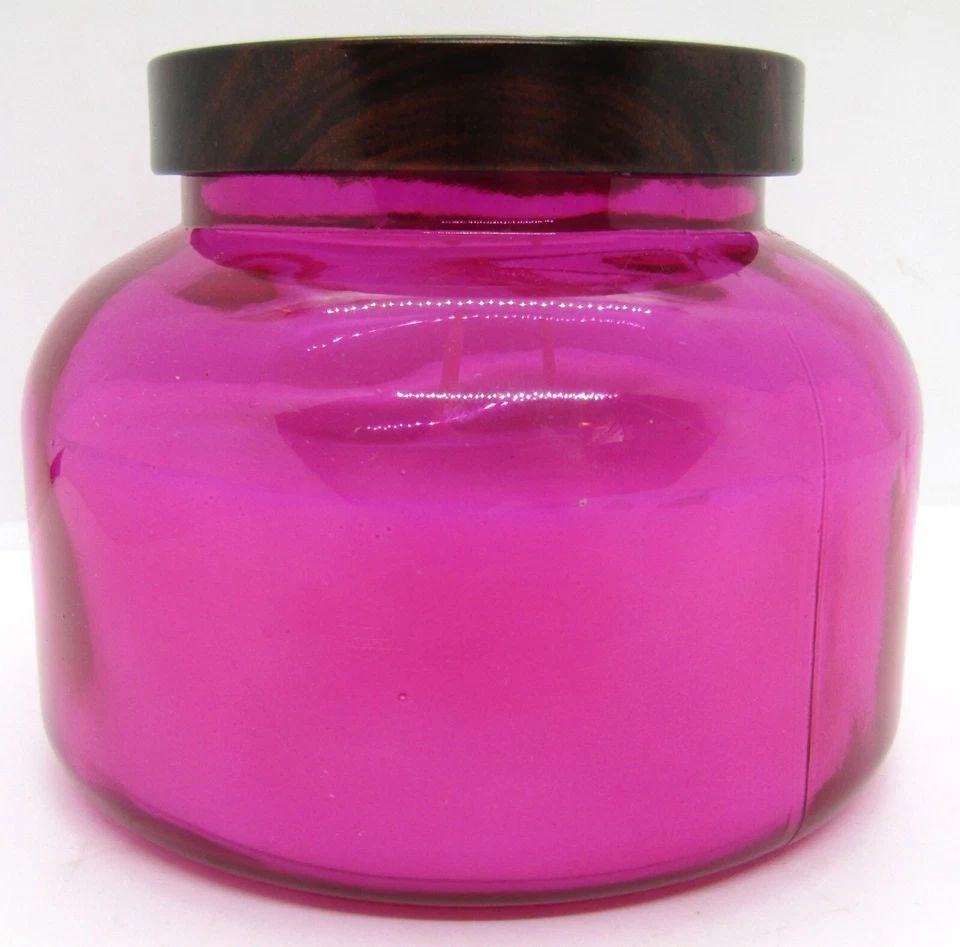 TruLiving Paradise Orchid 15 oz. Vela tarro rosa de 2 mechas. Foto 2 de 4