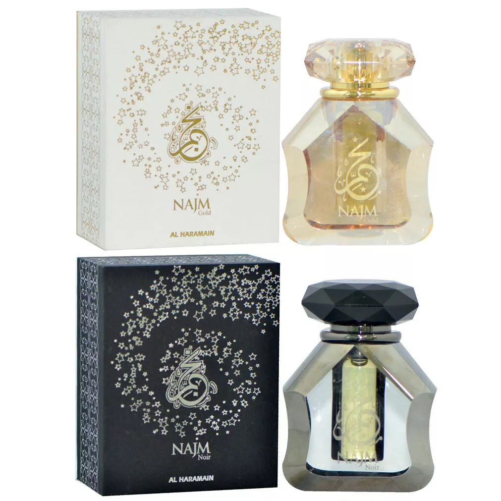Najm Gold Najm Noir by Al Haramain Attar Oils Express Shipping