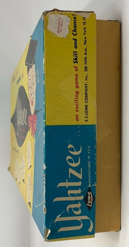 66 Jahre altes Yahtzee 2. Spiel ES Lowe Vintage 1961 original unbenutzt Inhalt in getragener Box - Bild 7 von 13