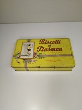 Scatola In Latta Biscotti Al Plasmon Alimento  Vintage Società Del Plasmon.33x19