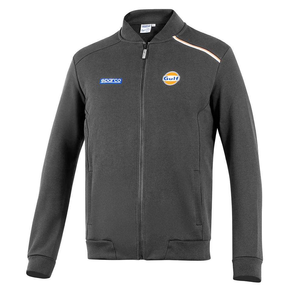 2025 Sparco Gulf Racing Hooded Full Zip Sweatshirt Genuine Fanwear Made in Italy - Изображение 2 из 4