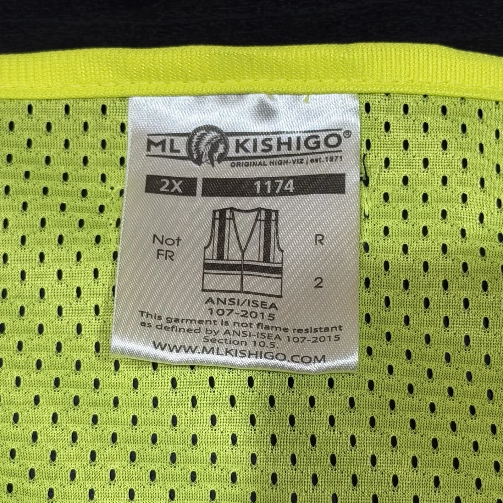 ML Kishigo 1174 Hi Vis Safety Vest 2XL ANSI Class 2 Reflective Workwear Costume image 9