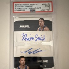 2018 Panini Dominion Rookie Dual Auto Zhaire Smith Landry Shamet /25 PSA 9