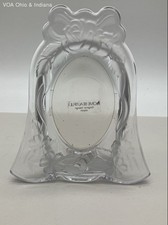 Home Beautiful Frosted Glass Photo Frame Rose Floral Oval 6.5 Inch Japan Vintage