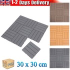 11pc Decking Tiles Garden Patio Balcony Interlocking Composite Decking Floor 1m³