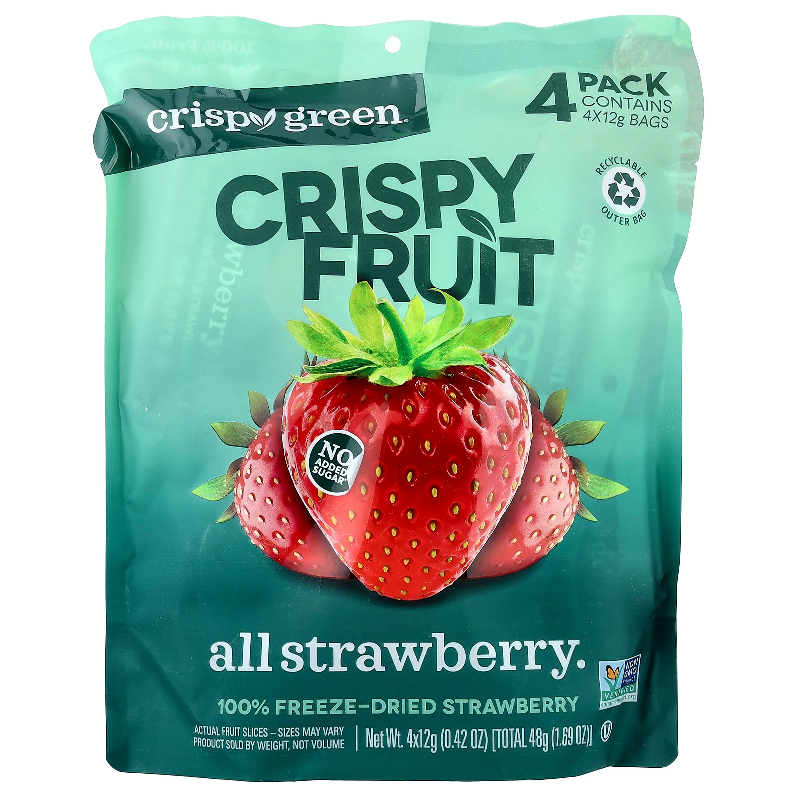 Crispy Fruit All Strawberry 4 упаковки по 042 унции 12 г каждая 2890₽