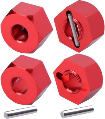 Aluminum 12mm Hex Wheel Hubs for 1/10 4x4 Slash Hoss Rustler VXL Stampede 4WD...