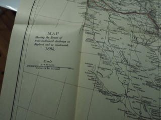 Original Map U.S. Transcontinental Railroad Routes 1855/1883