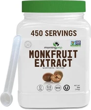 Morning Pep 100% Pure Monk Fruit extract sweetener, No Erythritol, Monkfruit Ext