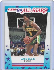 1989-90 FLEER ALL-STARS STICKER INSERT BASKETBALL CARD DALE ELLIS #8 SUPERSONICS