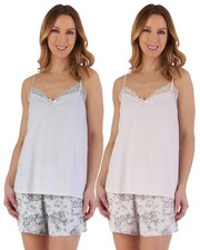 Set Di Pigiama Senza Maniche In Jersey Con Cami E Pantaloni Corti Slenderella