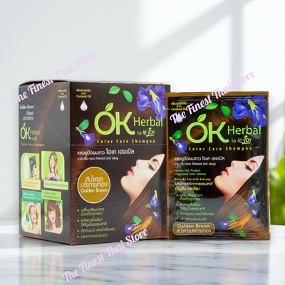 OK HERBAL Color Care Shampoo Golden Brown Color Grey Covering