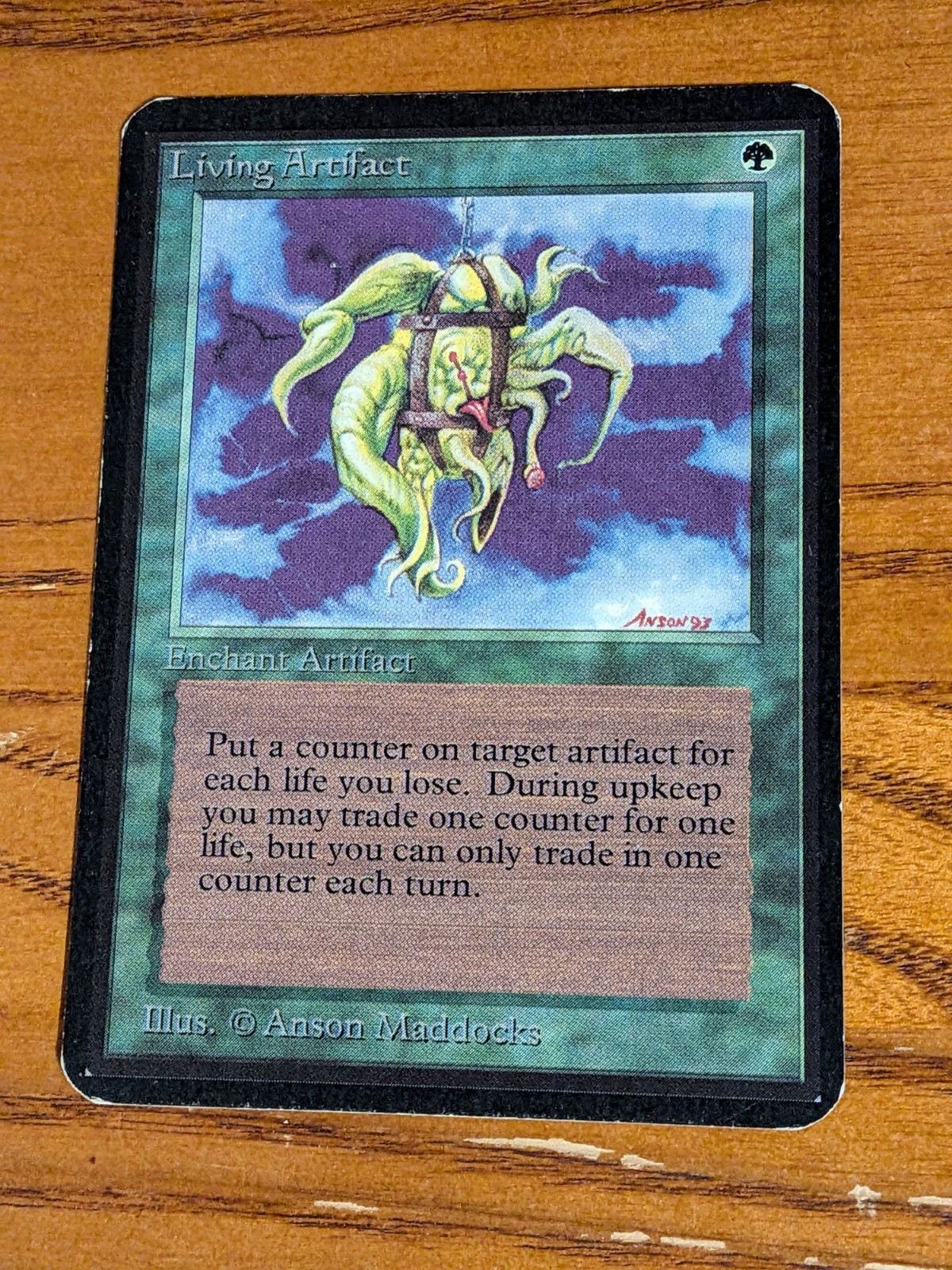 Living Artifact Alpha rare mp LEA mtg Magic the Gathering