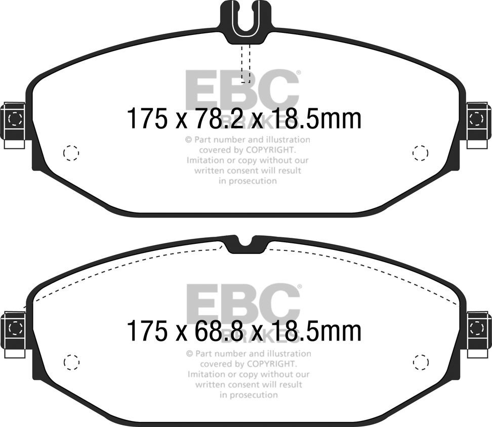 EBC DP42214R BRAKE PAD SET DISC BRAKE Front