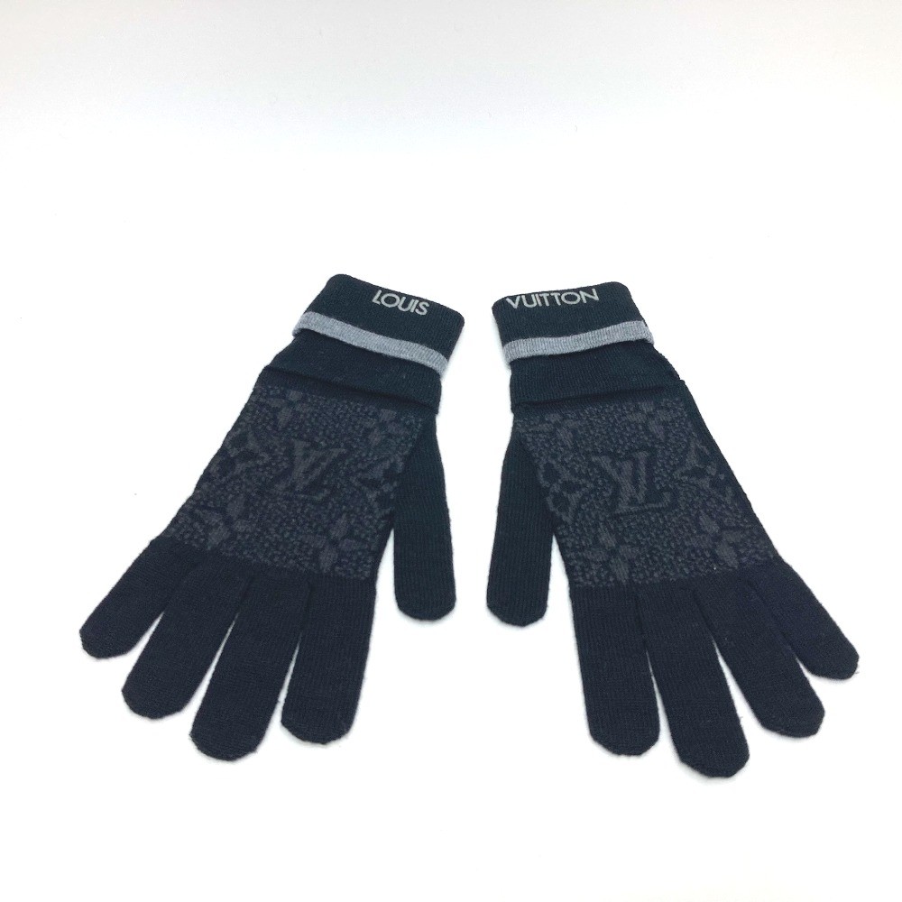 LOUIS VUITTON ゴン モーニングラム M70767 バイカラー 手袋 LOUIS VUITTON M73470 Gon Mai Monogram Eclipse gloves Glove wool