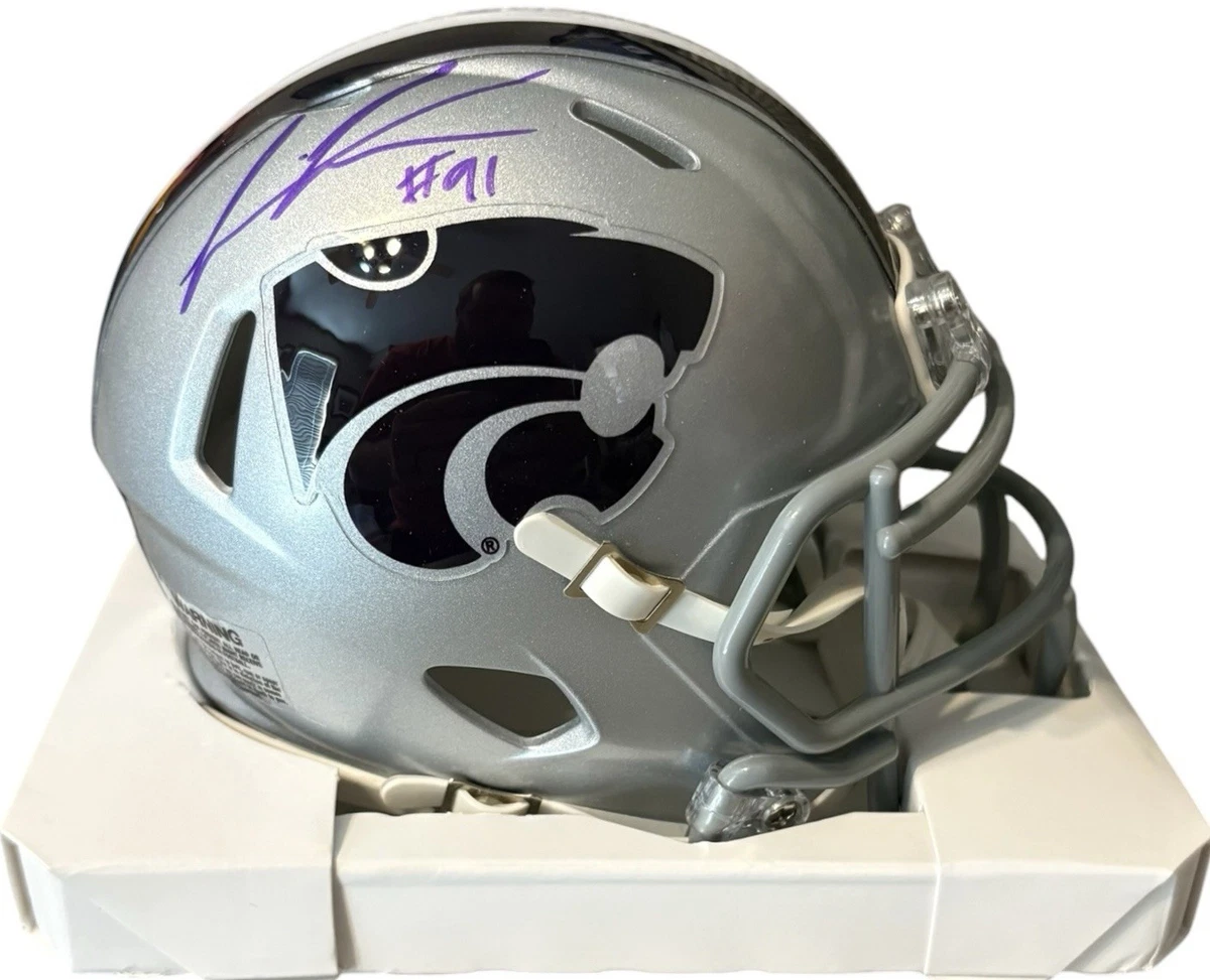 autographed k state football head coach mini helmet Original Autographed NCAA Football Helmets Kansas State Wildcats for sale