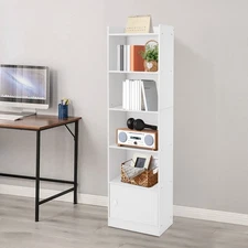 15.75*9.45*60.24in 5-Tier Corner Bookcase Storage Rack For offices& bedrooms