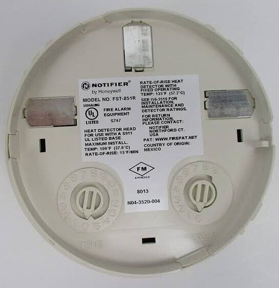 NOTIFIER FST-851R INTELIGENT PLUG-IN HEAT DETECTOR USA STOCK