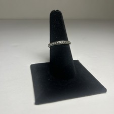 .925 Sterling Silver Ring Bali Style Dotted Ring Beaded Band Silver