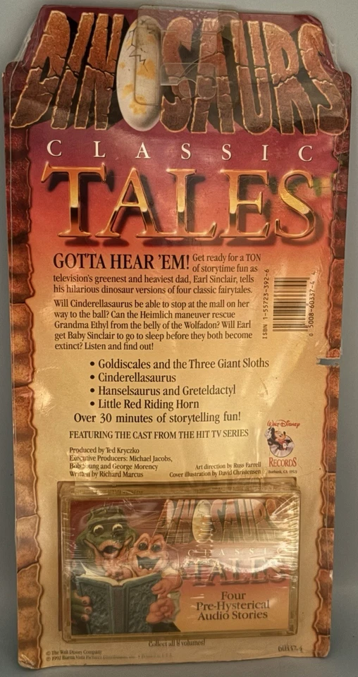 Dinosaurs: Classic Tales - Disney Cassette Tape Book: TV Show 1992 Vintage RARE - Image 2 of 4