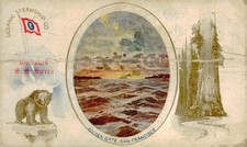 Golden Gate Sunset and California Icons, c1898, San Francisco