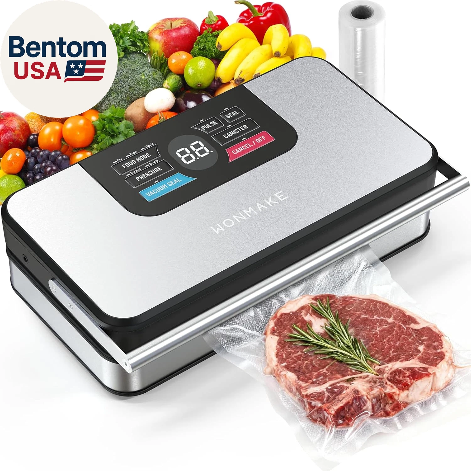 95Kpa Powerful Vacuum Sealer for Food, 10-In-1 Vacuum Sealer Machine with Easy H
Opens in a new wind