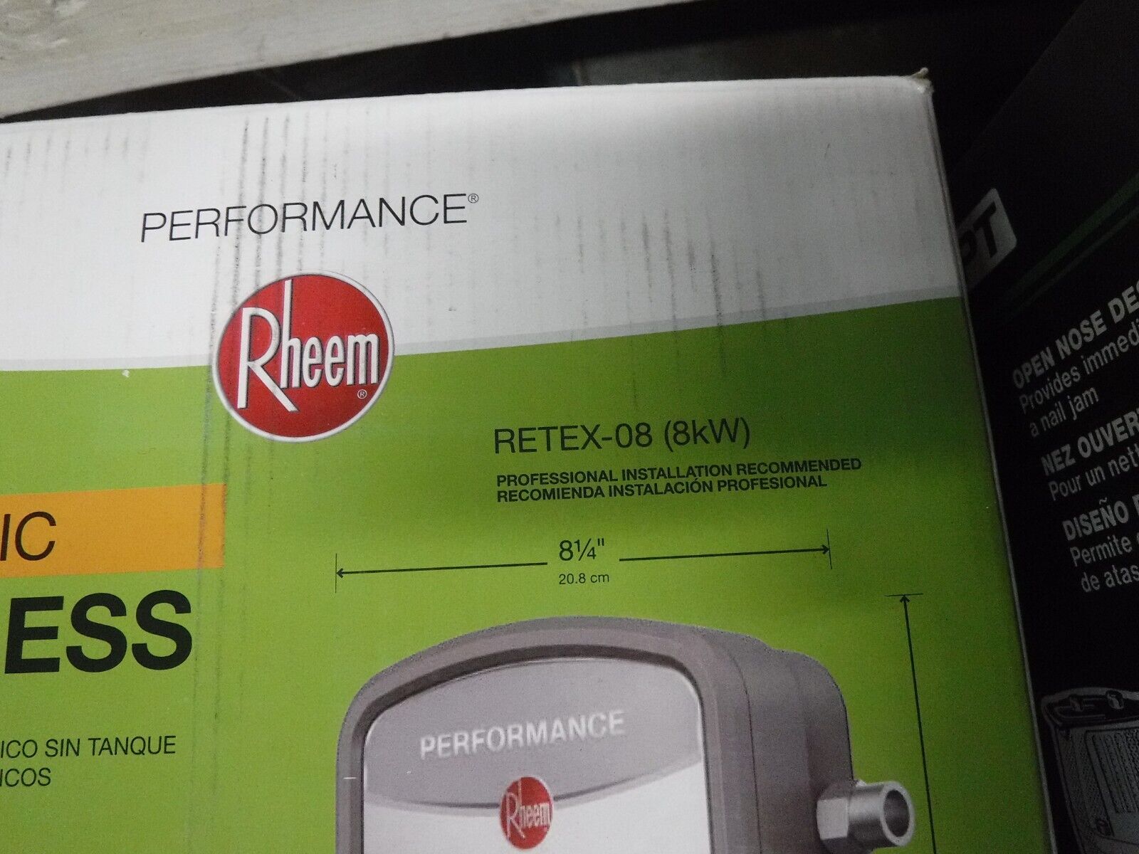 NEW* Rheem 8 kW 1.55 GPM Tankless Electric Water Heater, RETEX-08 