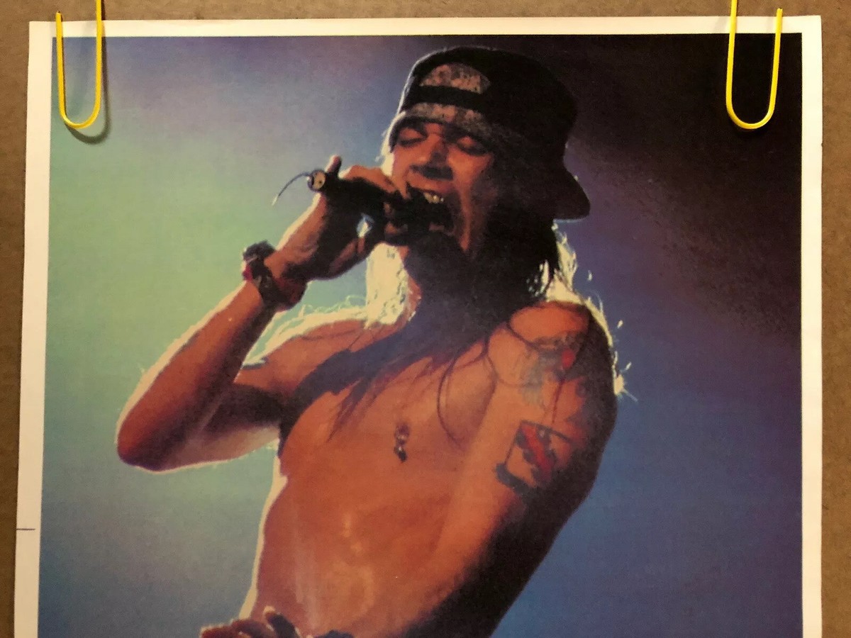 Original Vintage Poster Axl Rose Guns N' Roses Rock and Roll On