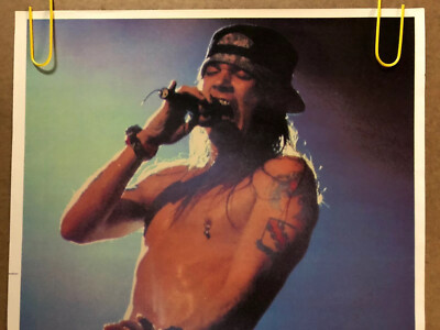 Original Vintage Poster Axl Rose Guns N' Roses Rock and Roll On