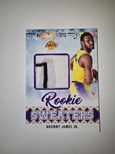 2024-25 Panini NBA HOOPS Bronny James Jr. Rookie Sweaters Card #RSW-BRO