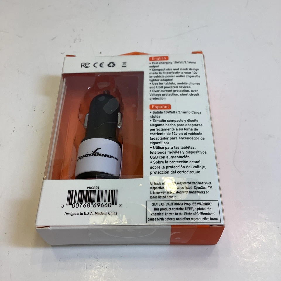 Cellet Universal High Powered 10Watt / 2.1A Dual USB iPhone Android Car Charger - Image 2 of 2