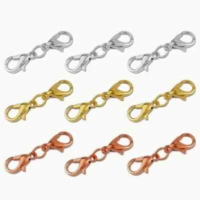 Doppel-Karabiner-Verschlüsse gold silber bronze rose schwarz kupfer 12 mm DIY