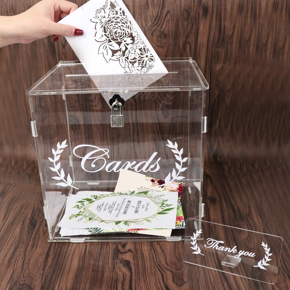Wedding Reception Card Box Cardboard Box Large Fowecelt White Card Box
