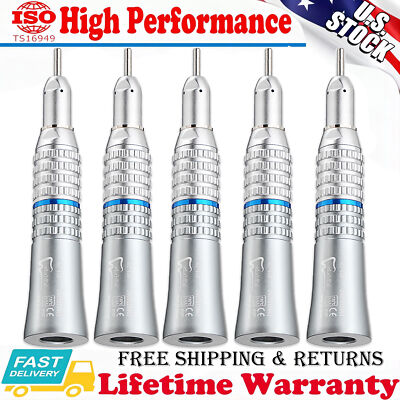 5x 1:1 Ratio Nose Cone E-type Dental Low Speed Straight Handpiece Autoclavable