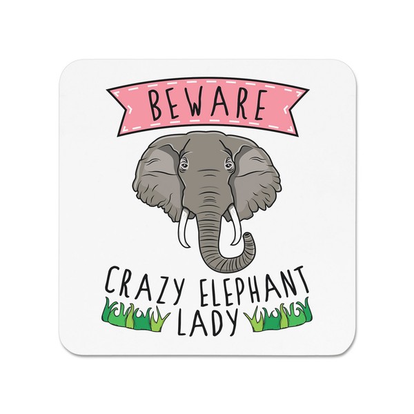 Beware VerrüCkte Elefant Damen KüHlschrankmagnet - Lustig Tiere Scherz-image