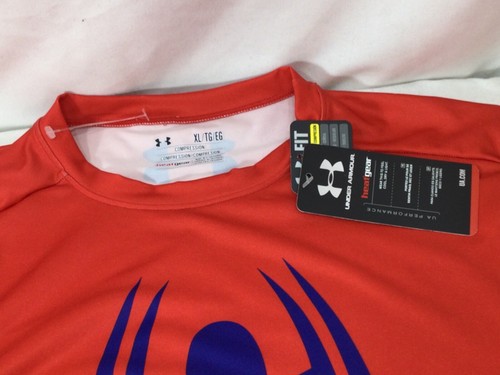 NEW Under Armour Spiderman Long Sleeve Shirt Heat Gear Compression Size XLarge - Picture 3 of 4