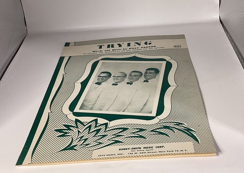 Trying Sheet Music The Hill Toppers Billy Vaughan 1952 Dot Records - Picture 4 of 6