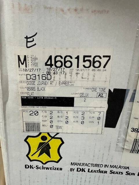 2011 2012 2013-2018 para Dodge Journey negro OEM juego de funda de asiento de tela solo delantera Foto 3 de 3