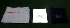 Lot of 3 Designer Cinch Dust / Shoe Bags Prada Brand